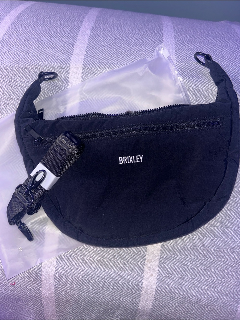 Brixley Black Crescent Belt Bag